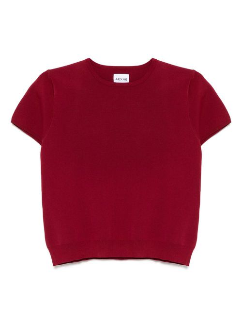 Cap-sleeves jumper - Red