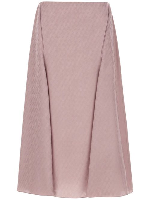 Monogram-pattern skirt - Pink