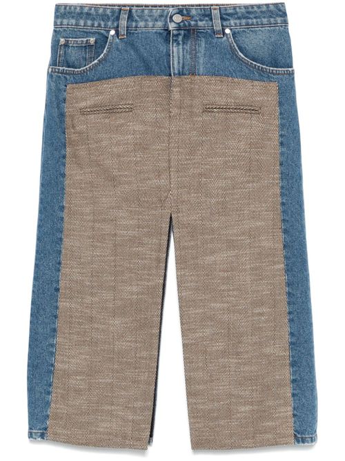 Denim And Tweed Skirt