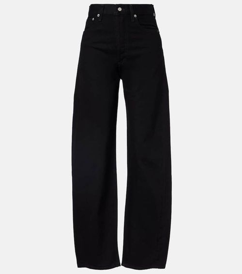 Luna Pieced mid-rise barrel-leg jeans