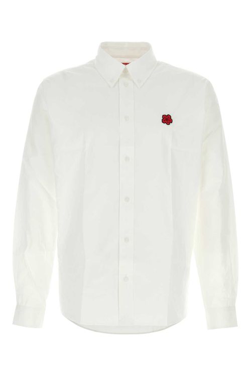 겐조 남성 White Oxford Shirt FE65CH4109LI 01