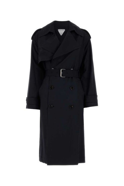 Wool Trench Coat — Black
