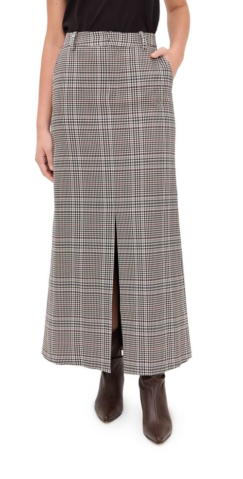 Roxy Skirt Tan Plaid