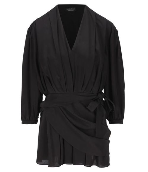 Draped Silk Dress