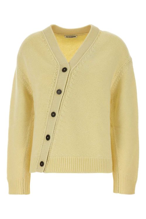 Wool Cashmere Cardigan — Yellow