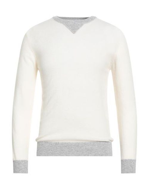 Man Sweater Ivory Size XXL Wool, Cashmere