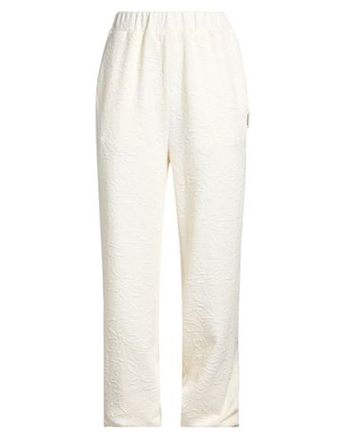 Woman Pants Ivory Size L Cotton, Polyester, Elastane