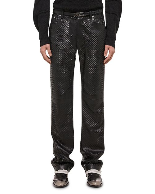 Hole Punch Leather Worker Pants