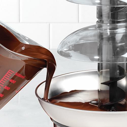 Nostalgia 4-Tier 2lb Stainless Steel Chocolate Fondue Fountain