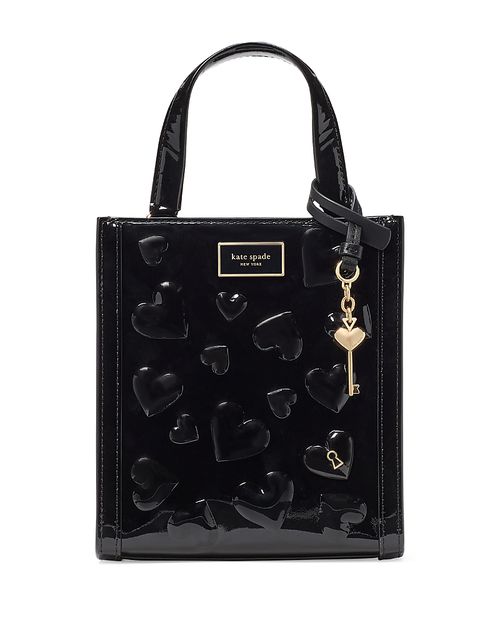 케이트스페이드뉴욕 여성 Manhattan Key To My Heart Embossed Patent Leather Mini Tote KK569