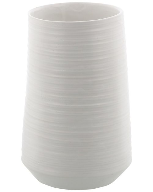 Porcelain Ribbed Vase