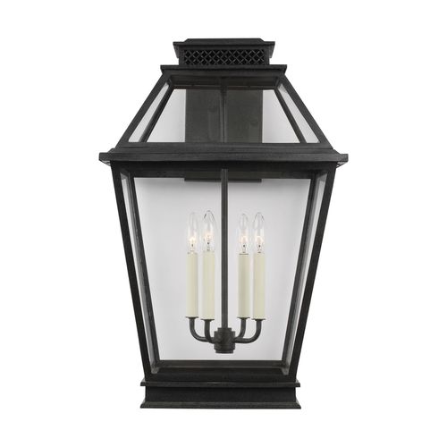 Visual Comfort Studio Falmouth 4-Light Outdoor Wall Light in Dark Weathered Zinc by Chapman & Myer