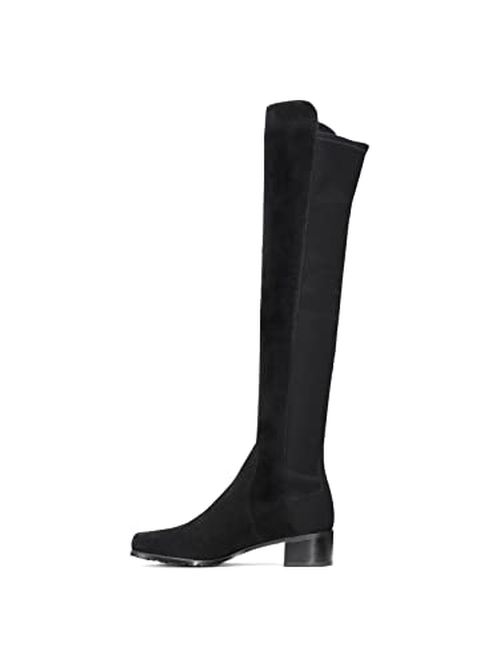 Stuart Weitzman The 5050 Boot Black Suede/Stretch Gabardine