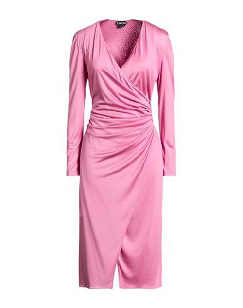 Woman Midi dress Pink Size 2 Silk, Polyamide, Elastane, Polyester