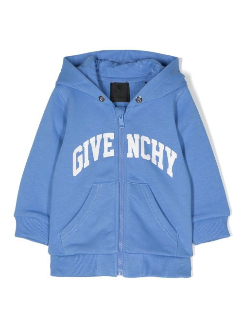 Jersey zip-up hoodie - Blue