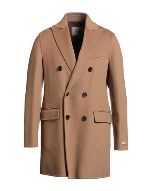 Paltò Man Coat Camel Size 36 Wool, Nylon