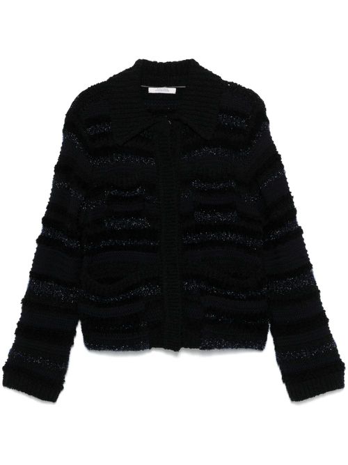 Metallic-threading cardigan - Black