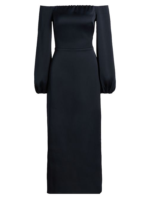 Women's Shiyan Off-The-Shoulder Midi-Dress - Navy