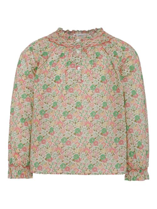 Floral-print ruffled blouse - Pink