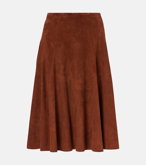 Sabrina suede midi skirt