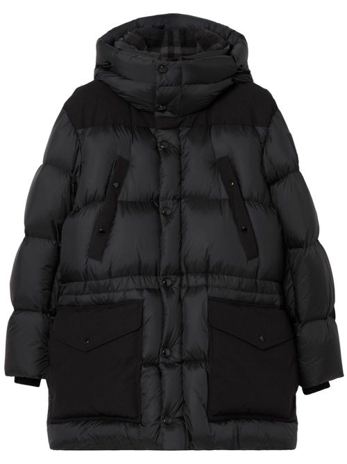 Quilted puffer coat - Black