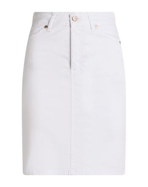 Woman Mini skirt White Size 4 Cotton, Elastane