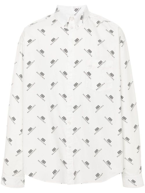 BB-print cotton T-shirt - White