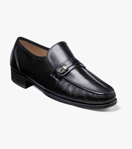 Florsheim Shoes Como Moc Toe Bit Loafer Black