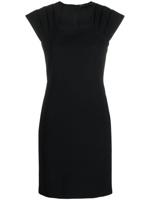 Square-neck mini dress - Black