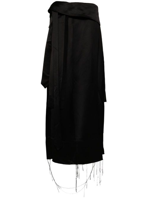 Raw edge skirt - Black