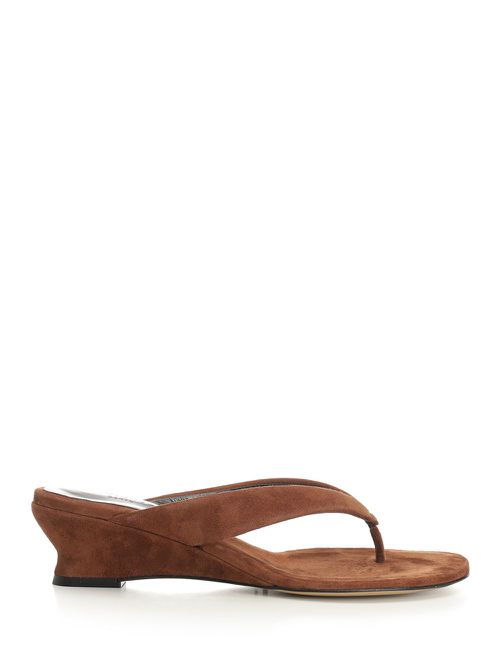Micro Wedge Thong Sandal Sandals Brown
