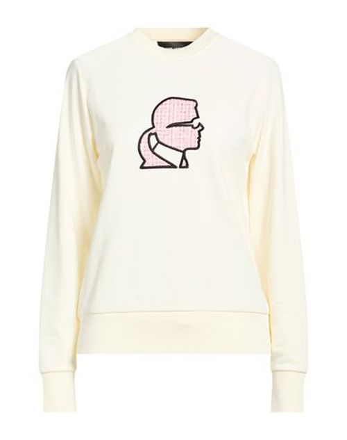 Woman Sweatshirt Cream Size L Cotton, Polyester