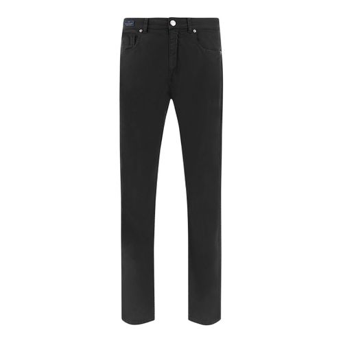 Varese Stretch Cotton Trousers, Man, Black