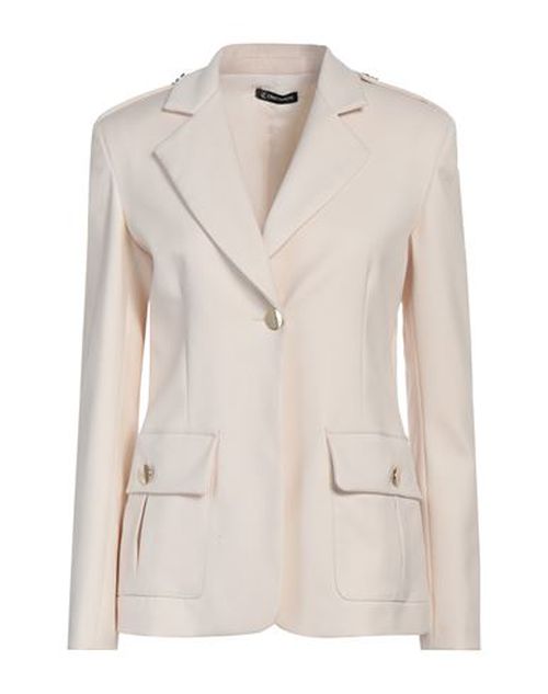 Woman Blazer Cream Size 10 Polyester, Viscose, Elastane