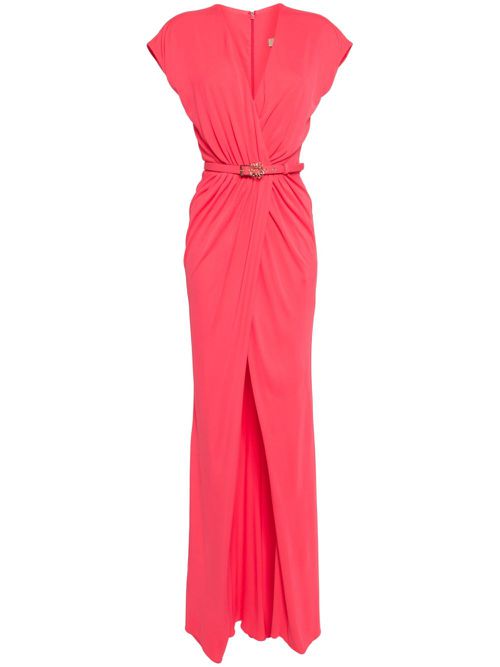 Draped midi dress - Pink