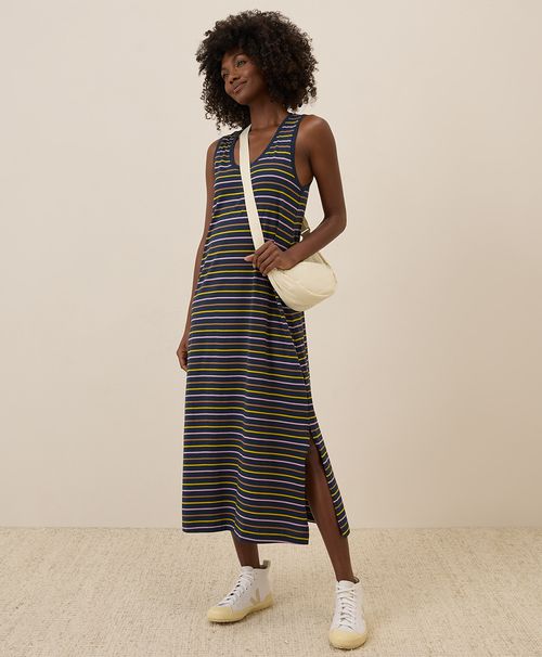 Women's La Jolla Stripe Softspun Tank Midi Dre