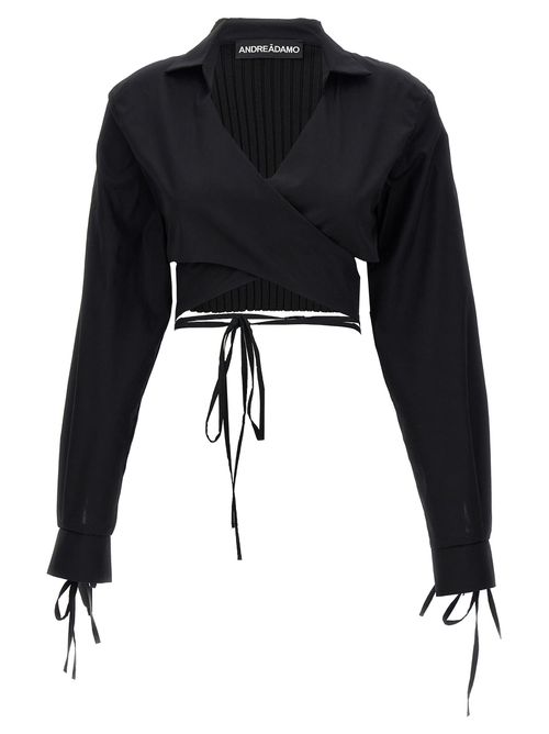 -Criss Cross Camicie Nero-Donna