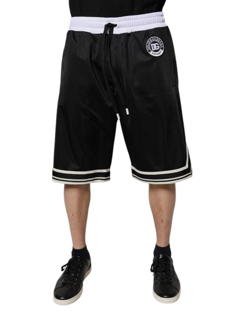 Logo-Embroidered Sweatshorts Bermuda Shorts — Black