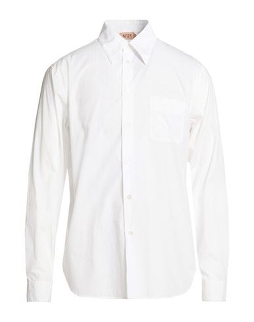 Man Shirt White Size M Cotton