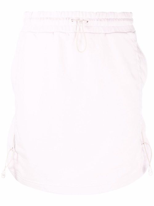 Draped cotton miniskirt - Purple