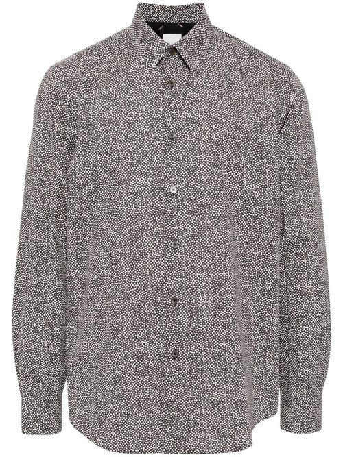 Polka dot cotton shirt - Black