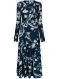 Kleid floral-print midi dress - Blue