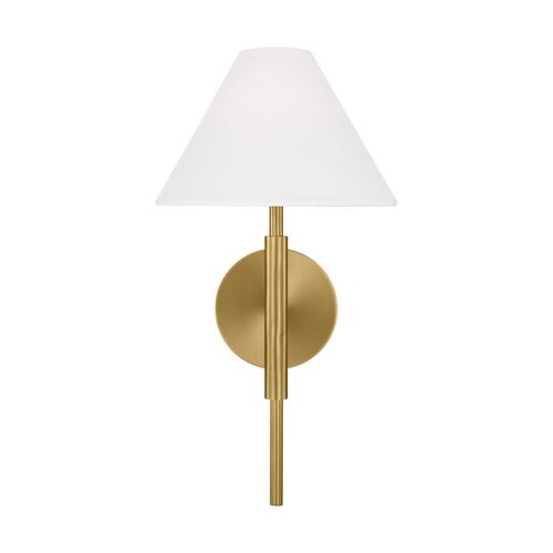 Satin Brass One Light Bath Vanity from the Porteau Collection