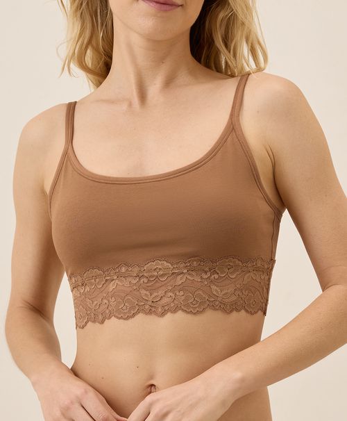Women's Brown Sugar Lace Smooth Cup Bralette