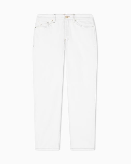 Boyfriend Jeans in Rigid Optical White Denim