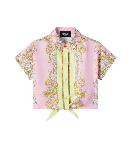 Spring Barocco silk twill shirt