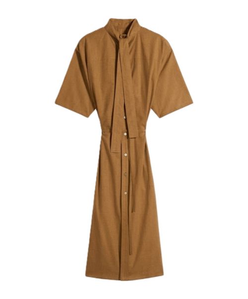 REVERSIBLE TUBE DRESS IN WASHED COTTON SILK