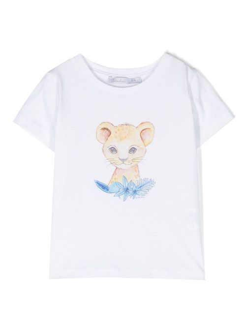 Baby Lion cotton T-shirt - White