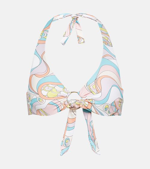 Brussels printed bikini top
