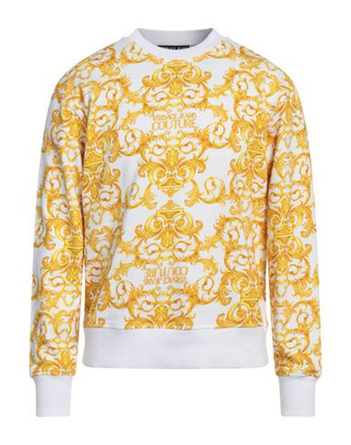 Versace Jeans Couture Man Sweatshirt White Size M Cotton, Elastane